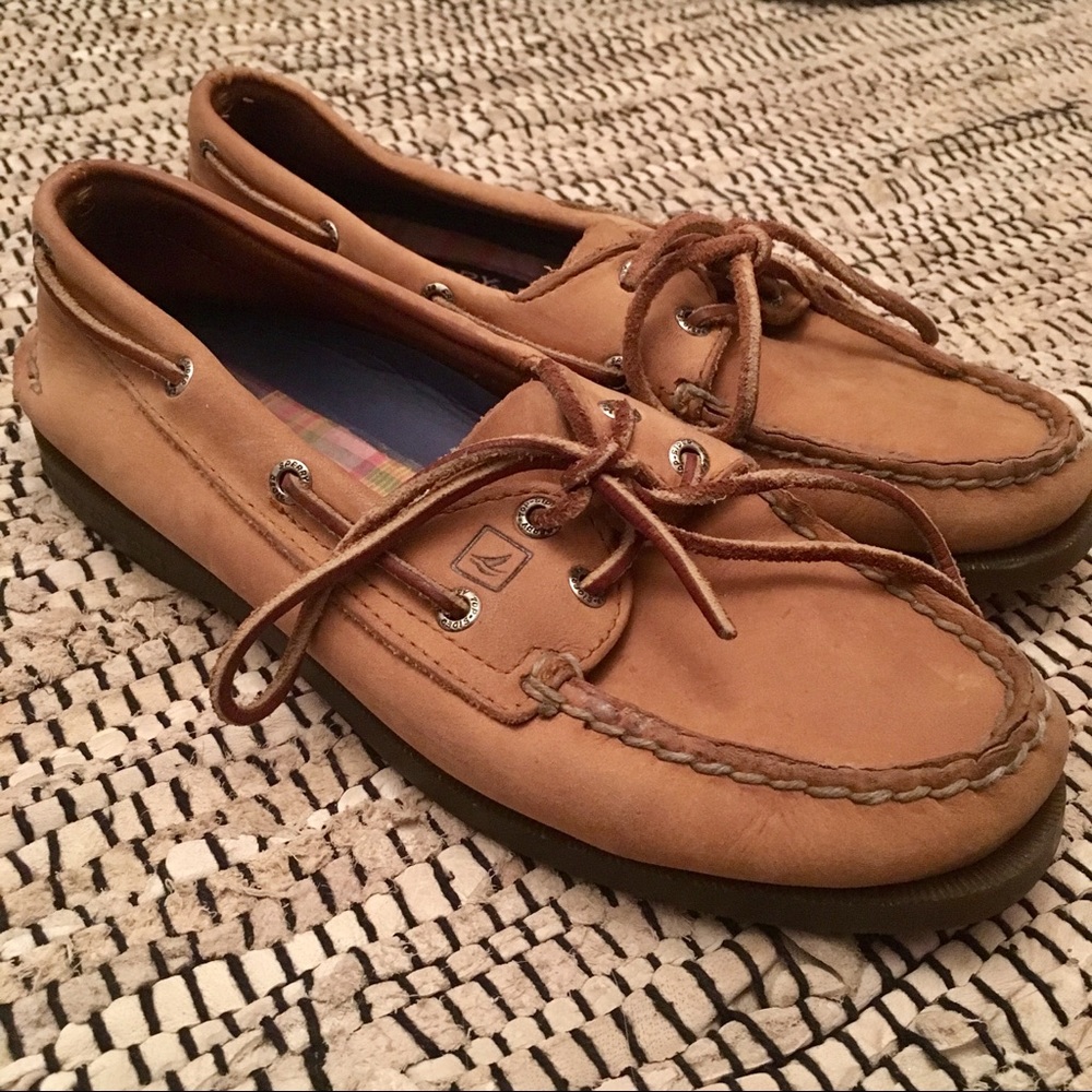 Sperry Brown Leather Boat Shoes